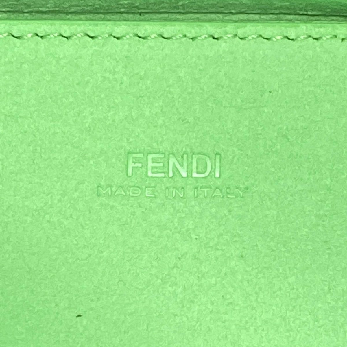 Fendi Tote Shopping Small Light Green Chain Shoulder Leather — view 9