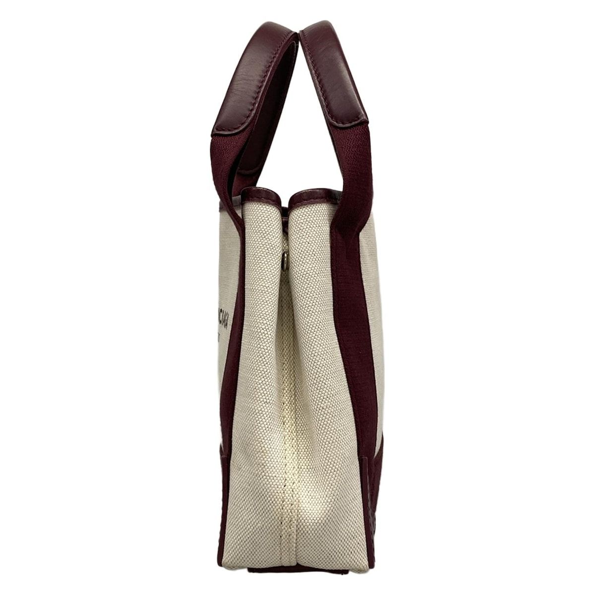 Balenciaga Tote Navy Cabas XS Ivory Bordeaux Leather — view 4