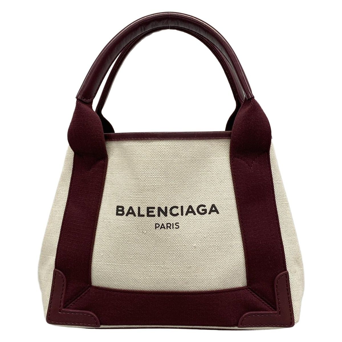 Balenciaga Tote Navy Cabas XS Ivory Bordeaux Leather