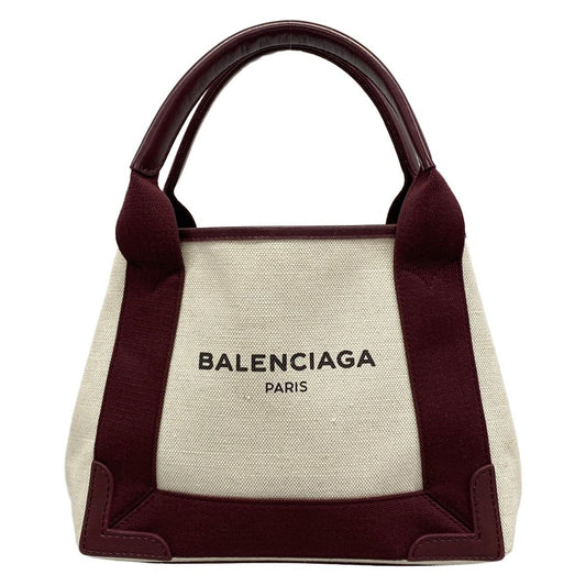 Balenciaga Tote Navy Cabas XS Ivory Bordeaux Leather