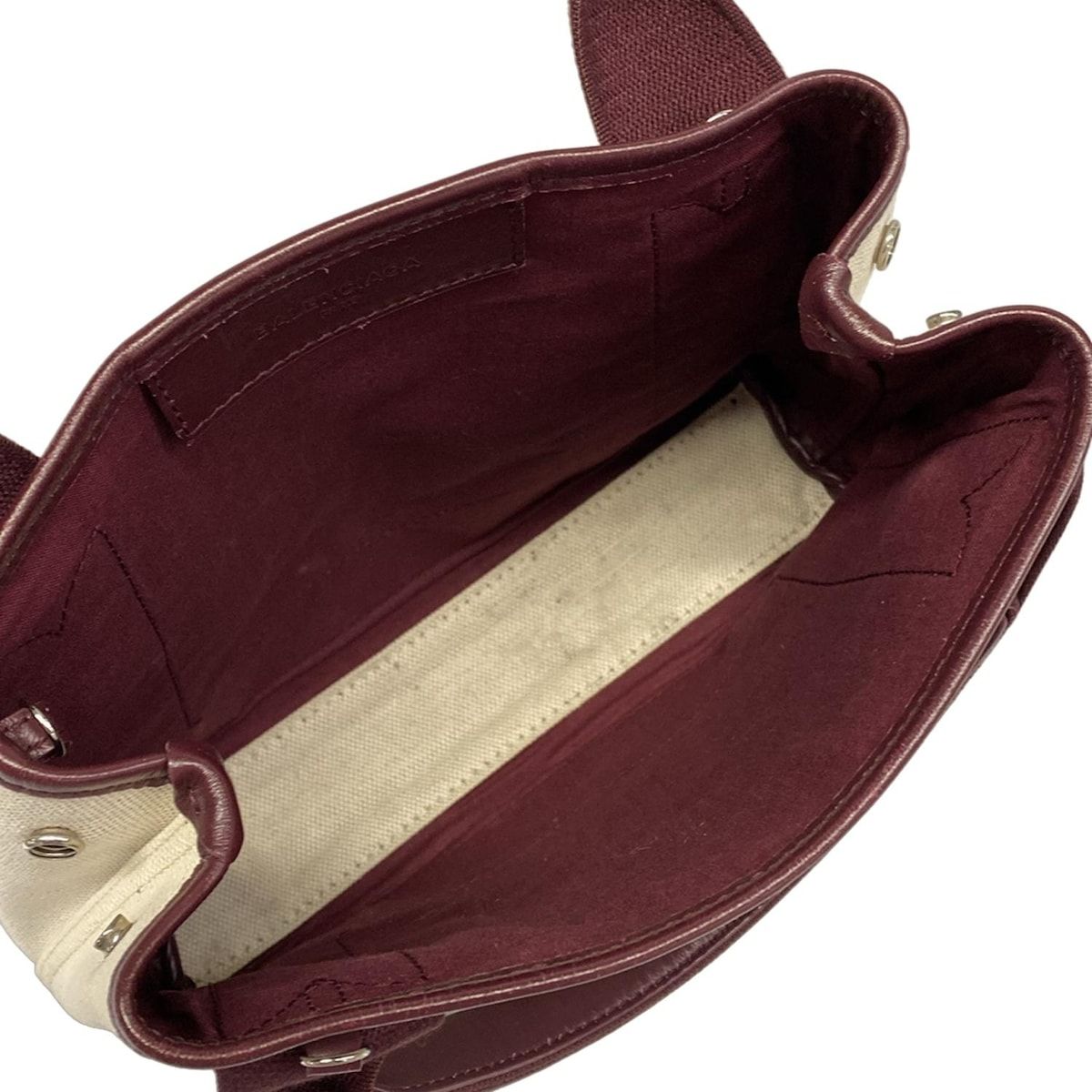 Balenciaga Tote Navy Cabas XS Ivory Bordeaux Leather — view 7