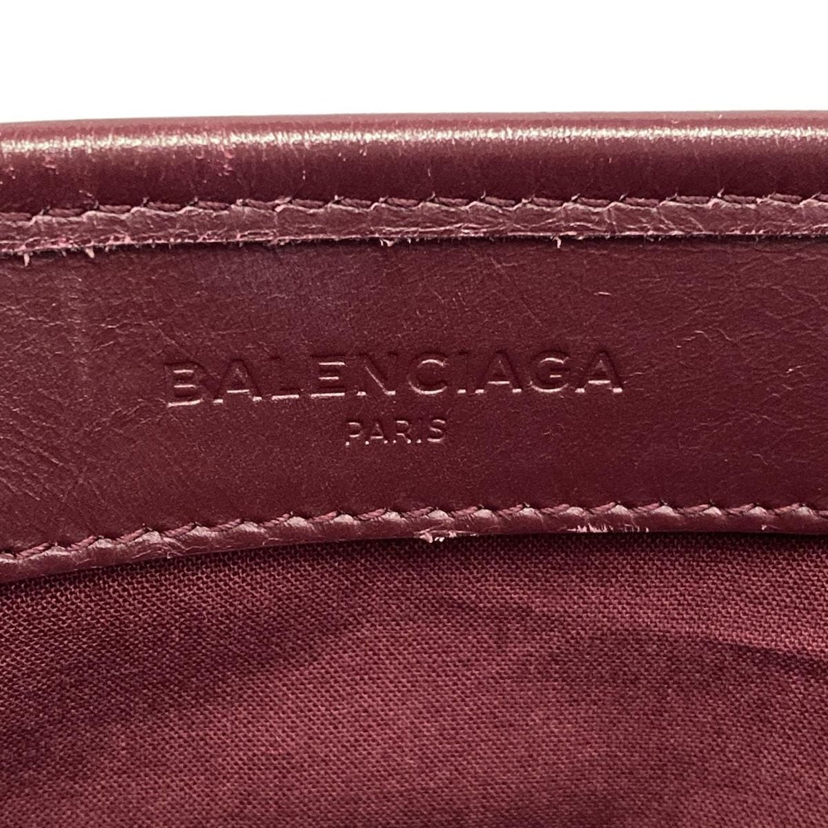 Balenciaga Tote Navy Cabas XS Ivory Bordeaux Leather — view 9
