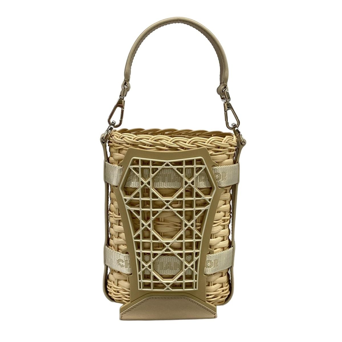 Dior Handbag Sahara Ivory Beige Basket Bag Leather — view 3