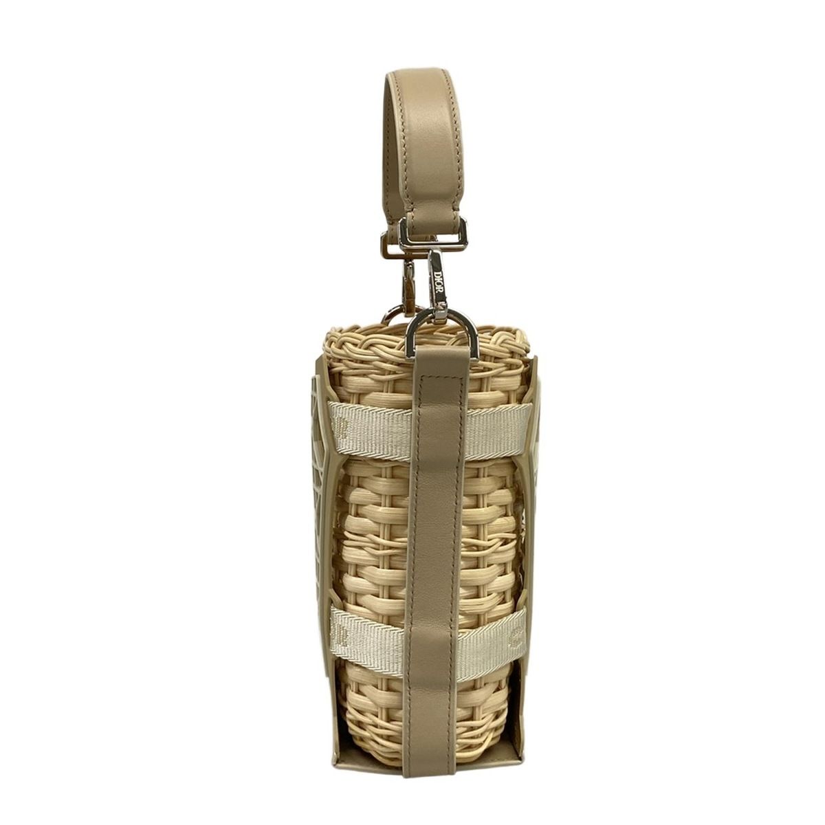 Dior Handbag Sahara Ivory Beige Basket Bag Leather — view 2