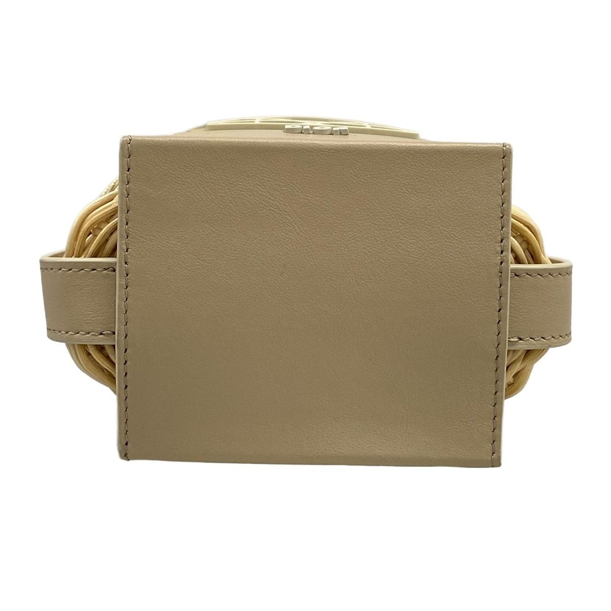 Dior Handbag Sahara Ivory Beige Basket Bag Leather — view 5