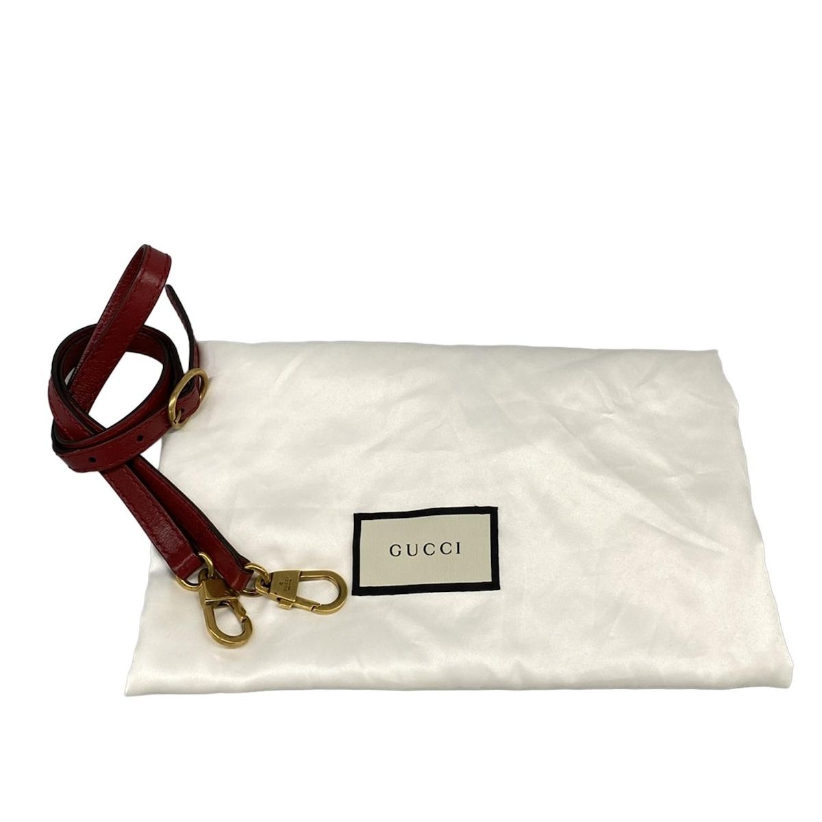 Gucci Handbag Top Handle Tote Red Cat Head Leather Bag — view 8