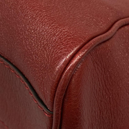Gucci Handbag Top Handle Tote Red Cat Head Leather Bag — view 6