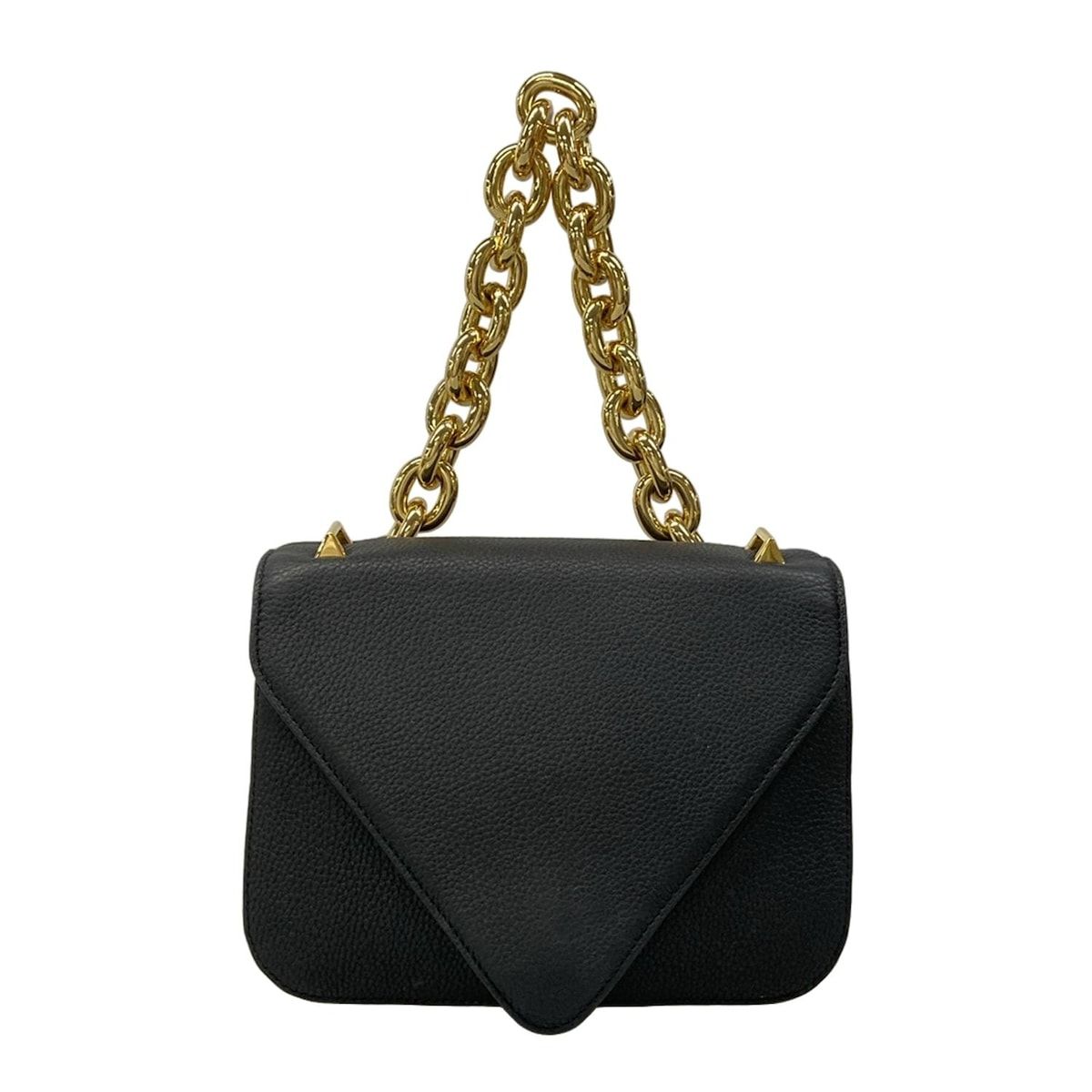 Bottega Veneta Handbag Mount Black Chain Handle Leather