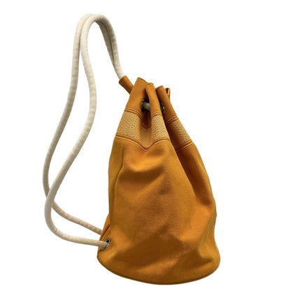 Hermes Shoulder Bag Sac Marine Receiver Canvas Orange Ivory Silver — view 2