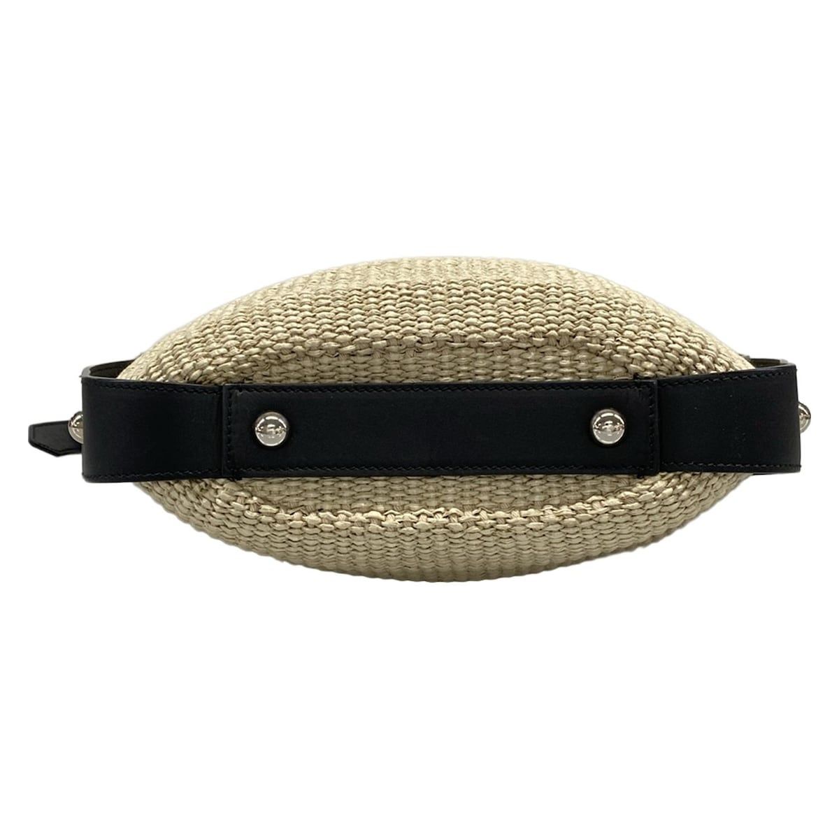 Balenciaga Shoulder Bag Ivory Black Basket Leather — view 5