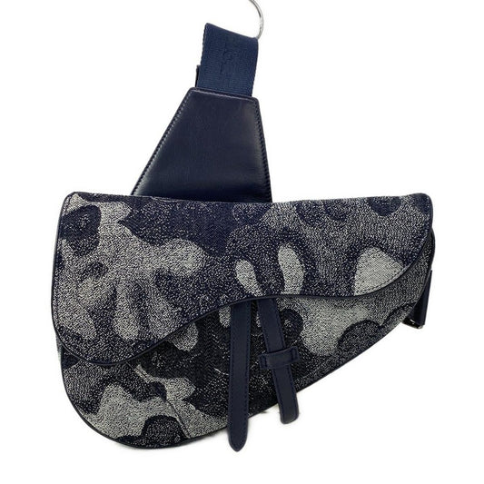 Dior Shoulder Bag Dark Navy Gray Leather