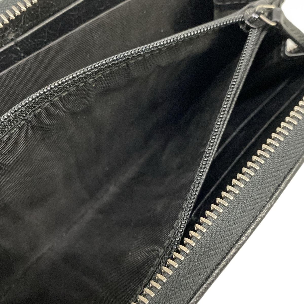 Gucci Wallet Interlocking Black Zip Around Leather — view 4