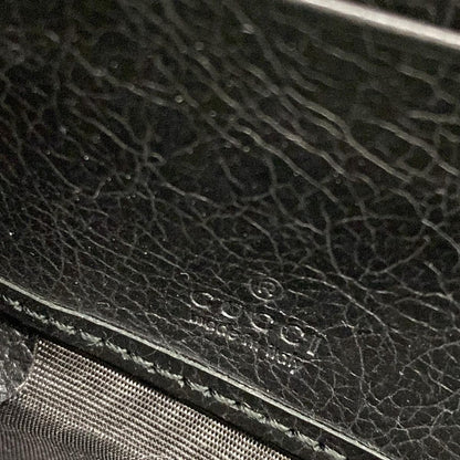 Gucci Wallet Interlocking Black Zip Around Leather — view 5