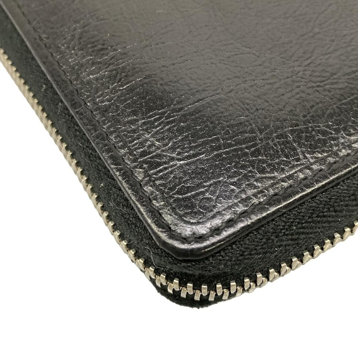 Gucci Wallet Interlocking Black Zip Around Leather — view 6