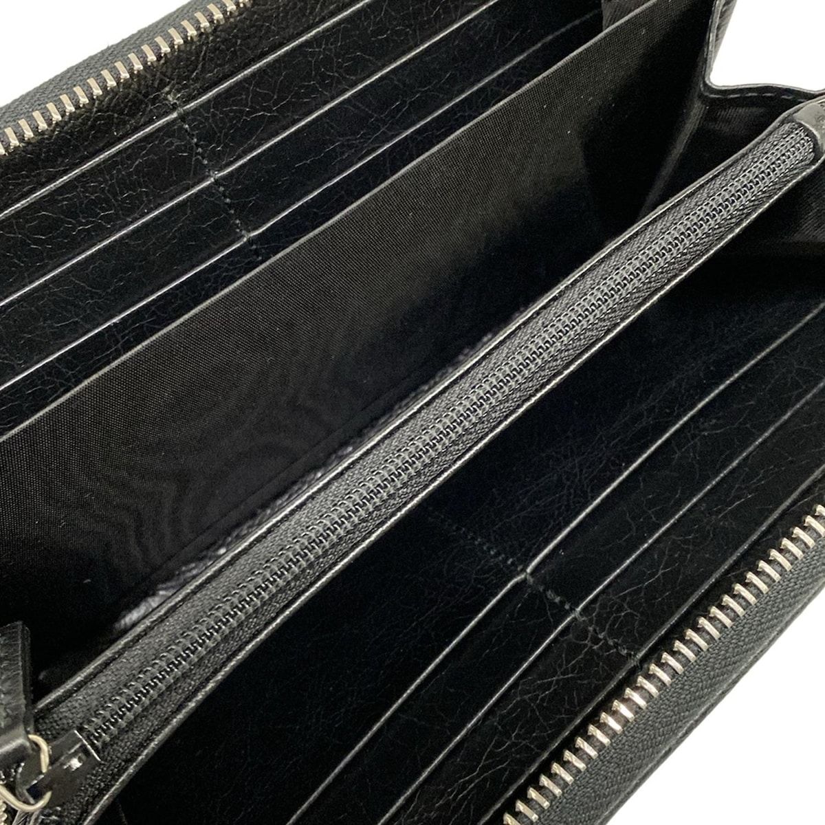 Gucci Wallet Interlocking Black Zip Around Leather — view 3