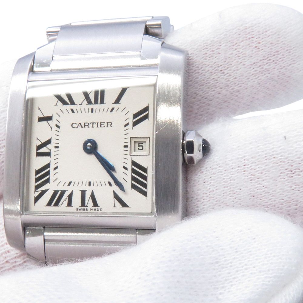 Cartier Tank Francaise MM Watch White Dial Quartz — view 4