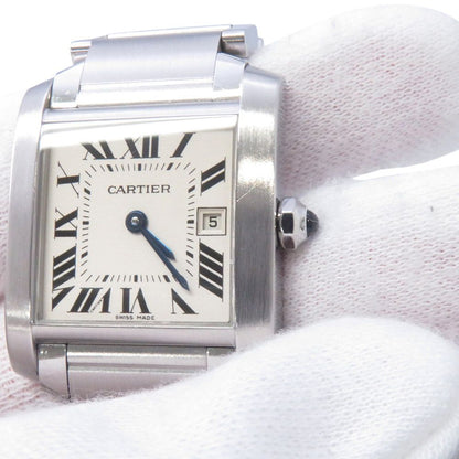 Cartier Tank Francaise MM Watch White Dial Quartz — view 4