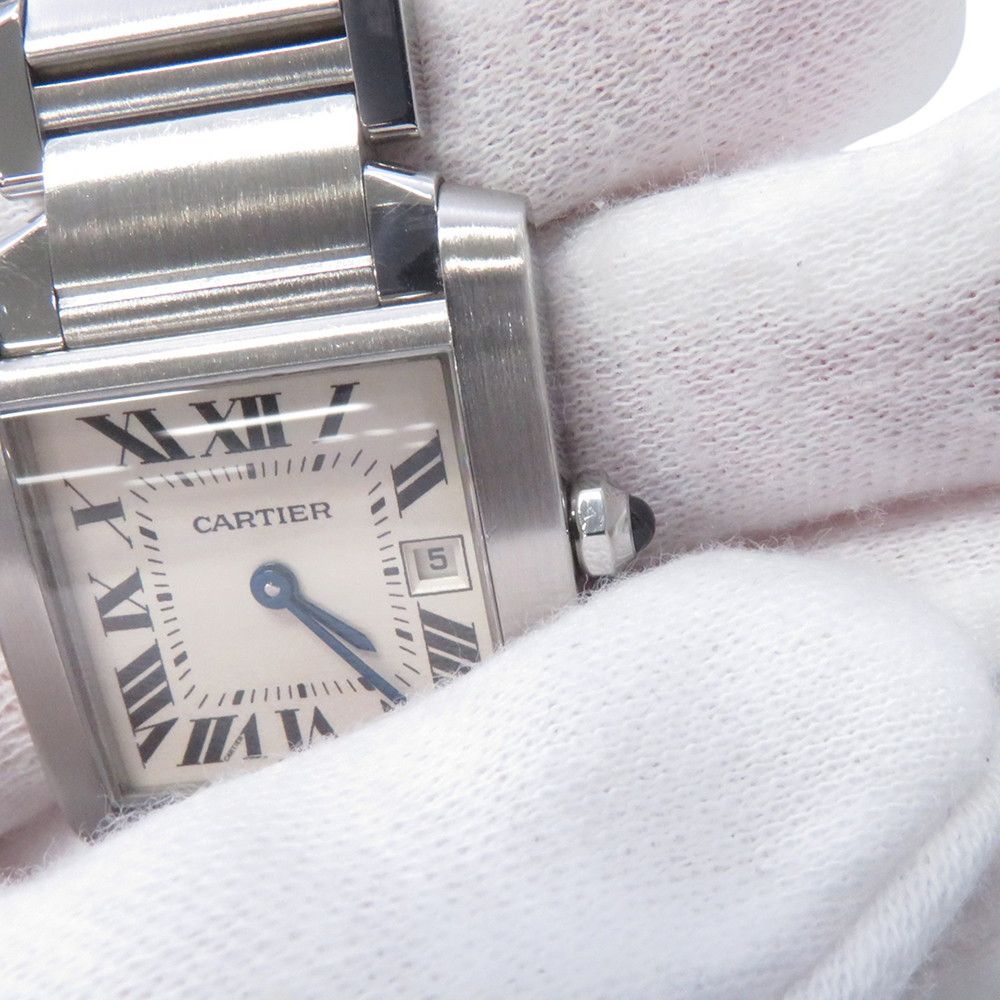 Cartier Tank Francaise MM Watch White Dial Quartz — view 5