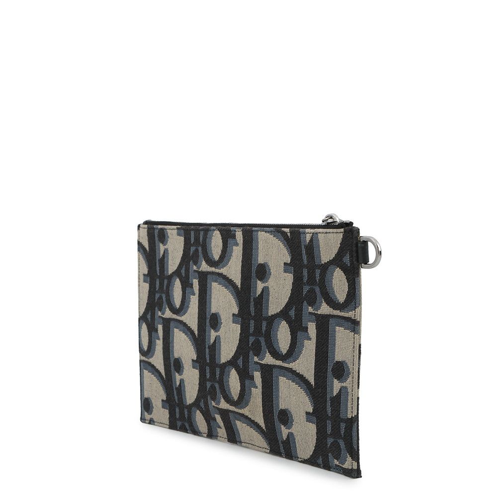 Dior Clutch Maxio Oblique Black Jacquard Canvas — view 2