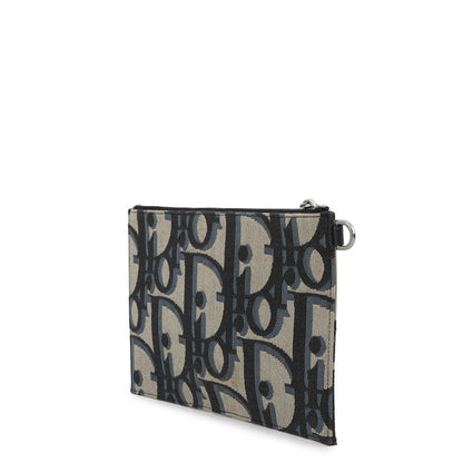Dior Clutch Maxio Oblique Black Jacquard Canvas — view 2
