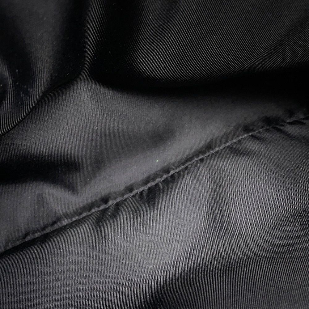 Prada Chain Shoulder Bag Triangle Logo Nylon Black — view 9