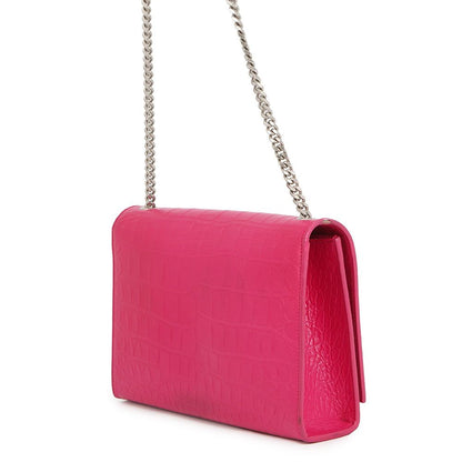 Saint Laurent Paris Shoulder Bag Kate Croco Embossed Leather — view 2