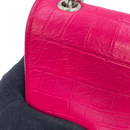 Saint Laurent Paris Shoulder Bag Kate Croco Embossed Leather — view 6