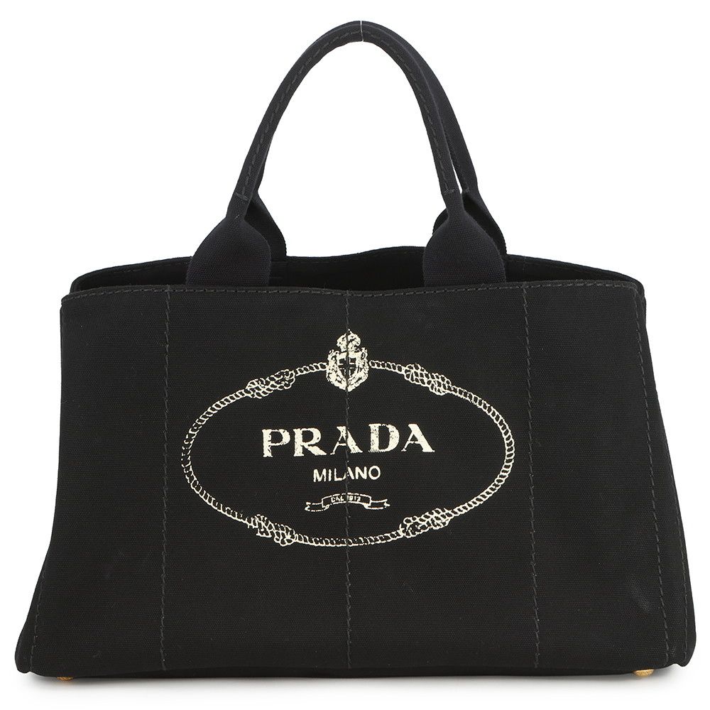 Prada Tote Canapa Canvas Black