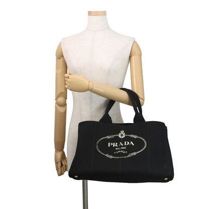 Prada Tote Canapa Canvas Black — view 4