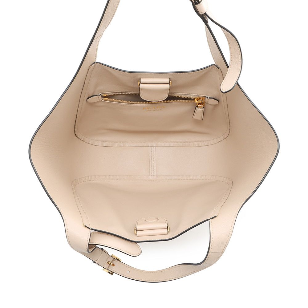 Prada Tote Shopping Triangle Logo Leather — view 5