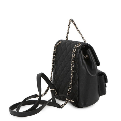 Chanel Backpack Quilted CC Logo Caviar Leather Black — view 2