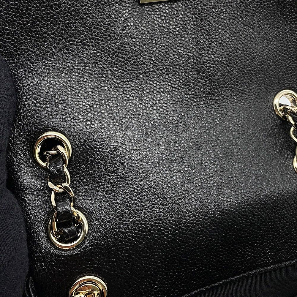 Chanel Backpack Quilted CC Logo Caviar Leather Black — view 9