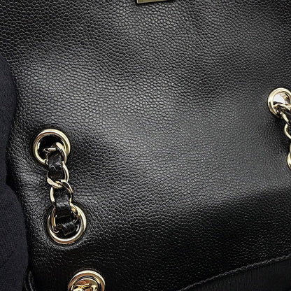 Chanel Backpack Quilted CC Logo Caviar Leather Black — view 9