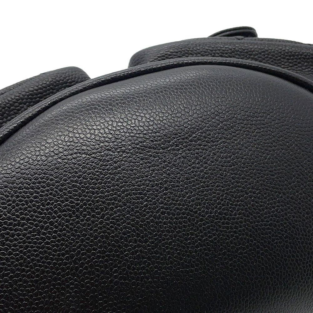 Chanel Backpack Quilted CC Logo Caviar Leather Black — view 8