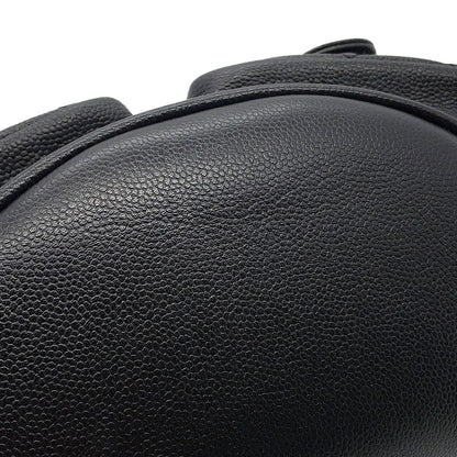 Chanel Backpack Quilted CC Logo Caviar Leather Black — view 8