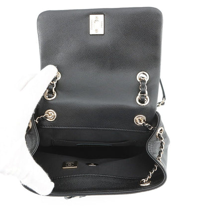 Chanel Backpack Quilted CC Logo Caviar Leather Black — view 5