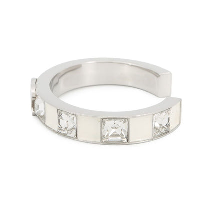 Chanel Bangle CC Logo Metal Rhinestone Bracelet — view 2