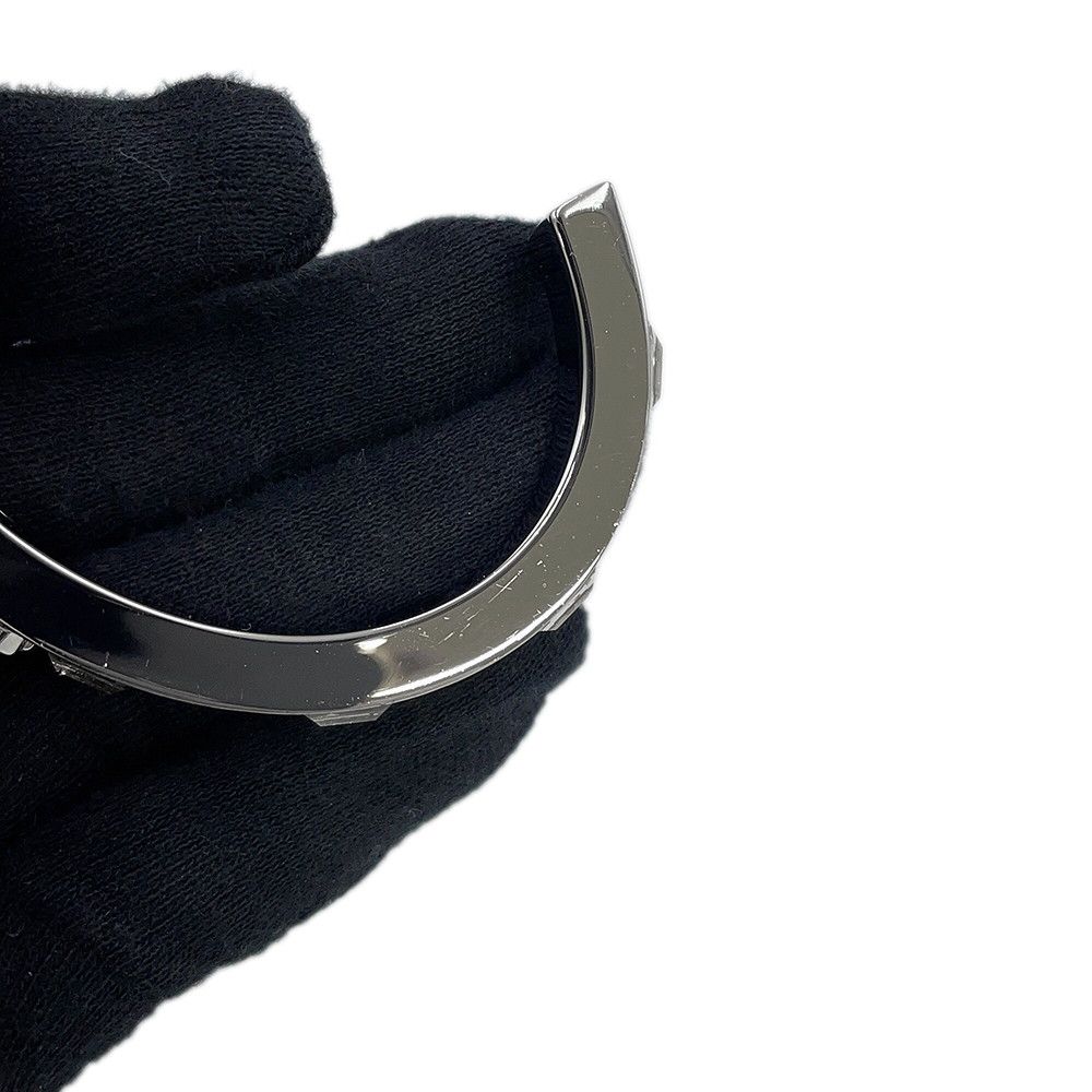 Chanel Bangle CC Logo Metal Rhinestone Bracelet — view 5