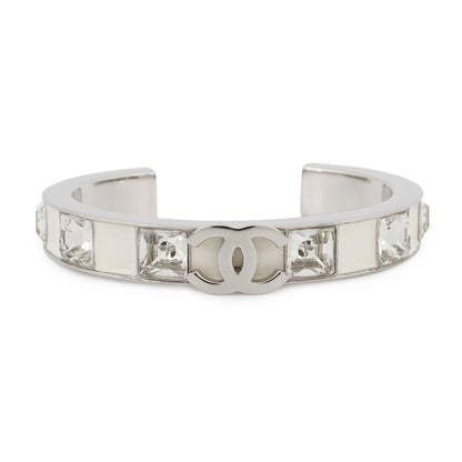 Chanel Bangle CC Logo Metal Rhinestone Bracelet