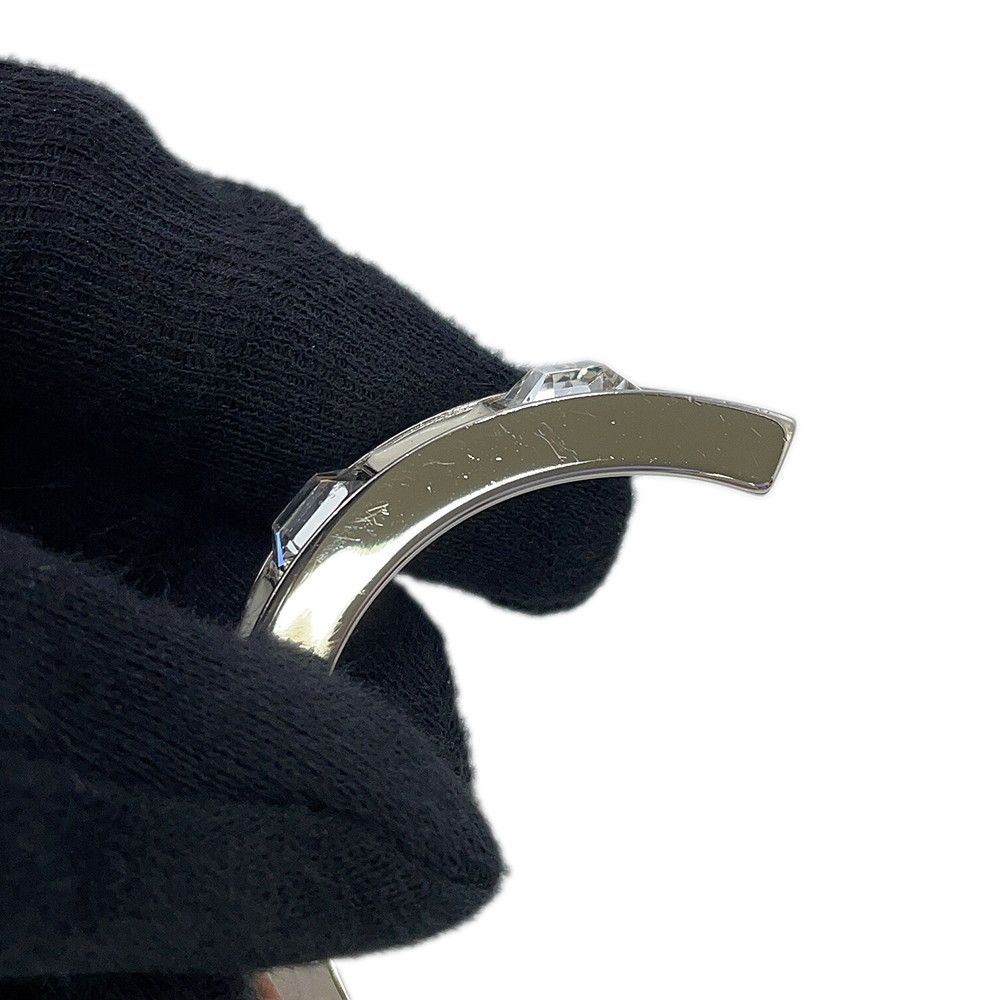 Chanel Bangle CC Logo Metal Rhinestone Bracelet — view 7
