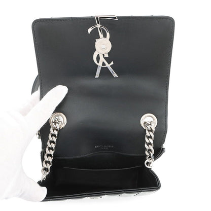 Saint Laurent Paris Chain Shoulder Bag Vicky Small Patent Leather Black — view 5