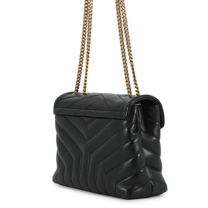 Saint Laurent Paris Chainshoulder Lou Small Cuffleather Black Handbag — view 2