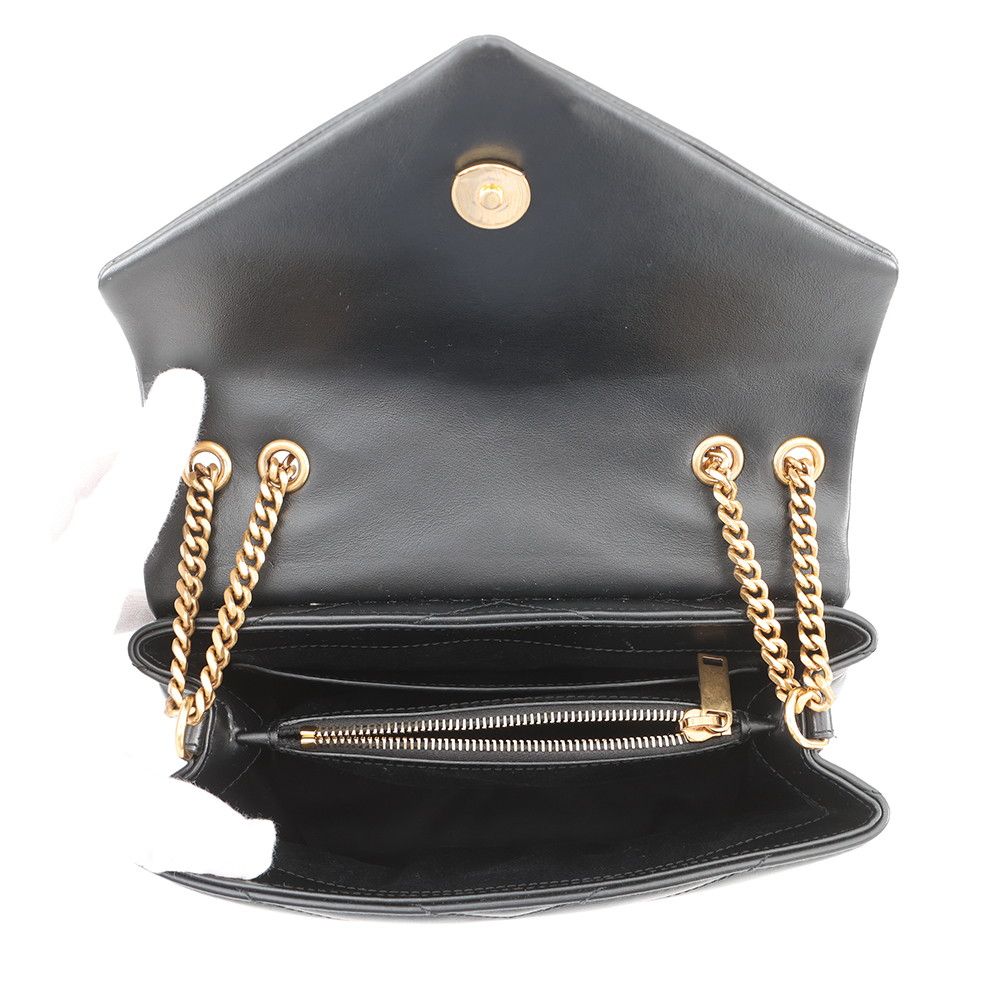 Saint Laurent Paris Chainshoulder Lou Small Cuffleather Black Handbag — view 6
