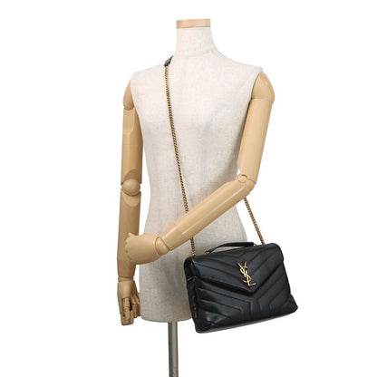 Saint Laurent Paris Chainshoulder Lou Small Cuffleather Black Handbag — view 5