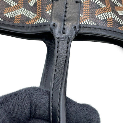 Goyard Tote Saint Louis PM Leather Black Herringbone with Pouch — view 6