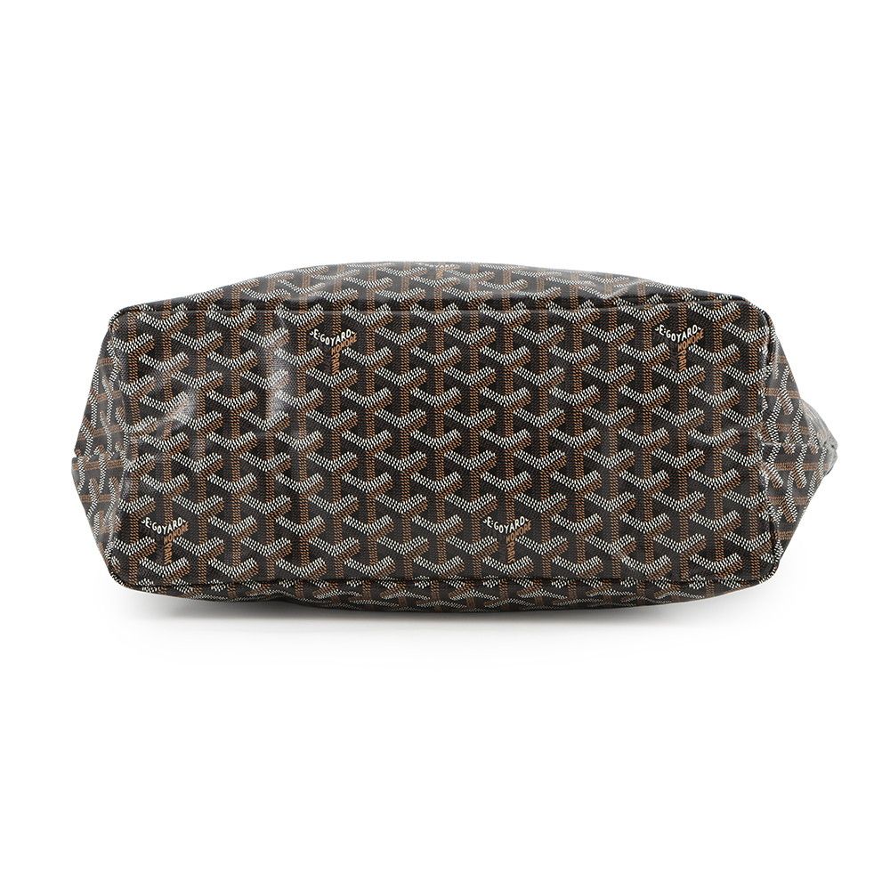 Goyard Tote Saint Louis PM Leather Black Herringbone with Pouch — view 3