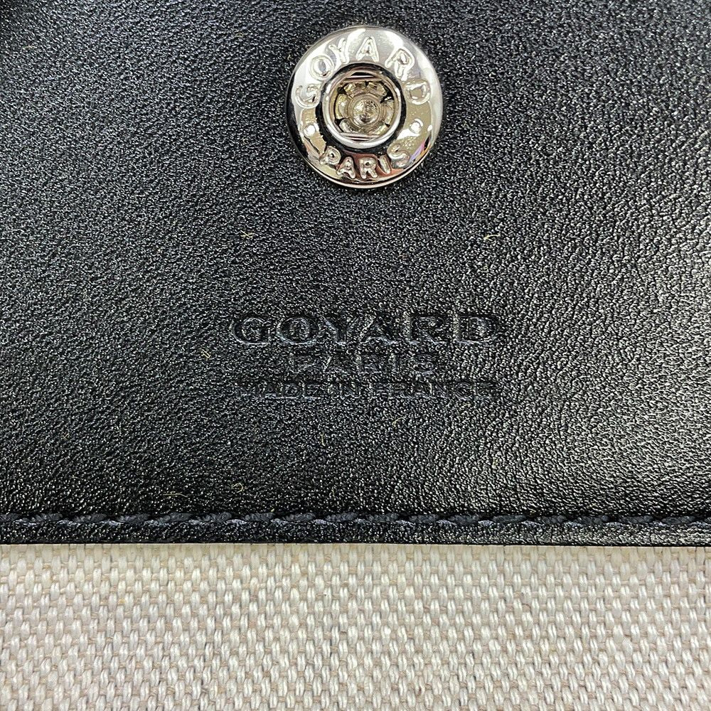 Goyard Tote Saint Louis PM Leather Black Herringbone with Pouch — view 9