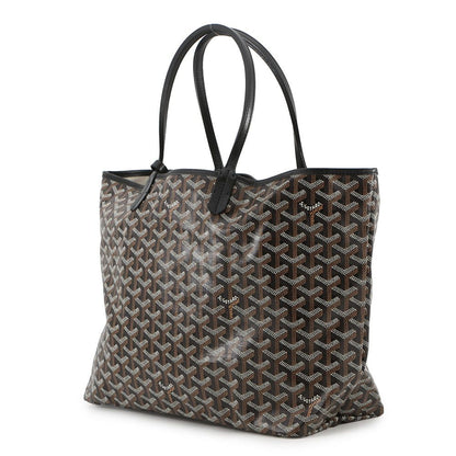 Goyard Tote Saint Louis PM Leather Black Herringbone with Pouch — view 2