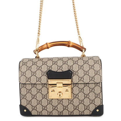 Gucci Padlock GG Small Bamboo Supreme 2-Way Shoulder Bag