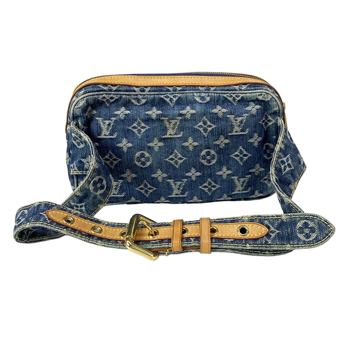 Louis Vuitton Waist Pouch Monogram Denim Bum Bag Blue — view 3